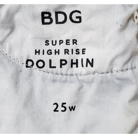 BDG DOLPHIN Super High Rise gray Cheeky shorts tribal floral print Size 25(S) - Picture 3 of 5